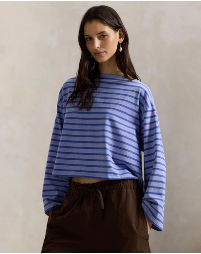 Polo Ralph Lauren - Striped Boatneck Mariner Tee - The ICONIC Exclusive