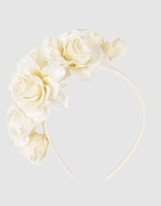 Max Alexander - Large Cream Flower Headband Fascinator