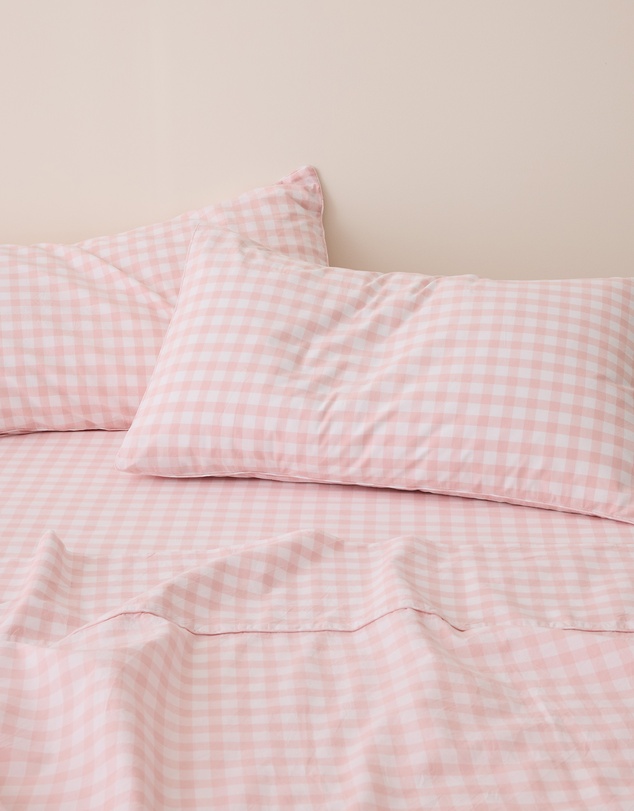 Sheet Society - Leo Washed Cotton Gingham Full Sheet Set