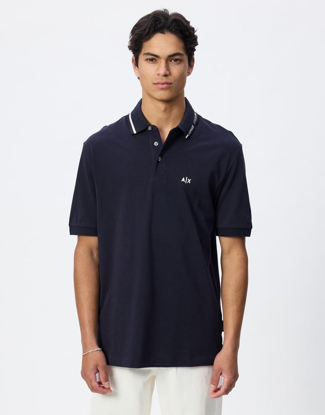 Armani Exchange - Regular Fit Cotton Pique Polo Shirt