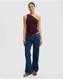 Cotton On - Stud Trim Asym Knit Top