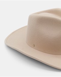 Morgan & Taylor - Arden Wool Cowboy Fedora in Cream