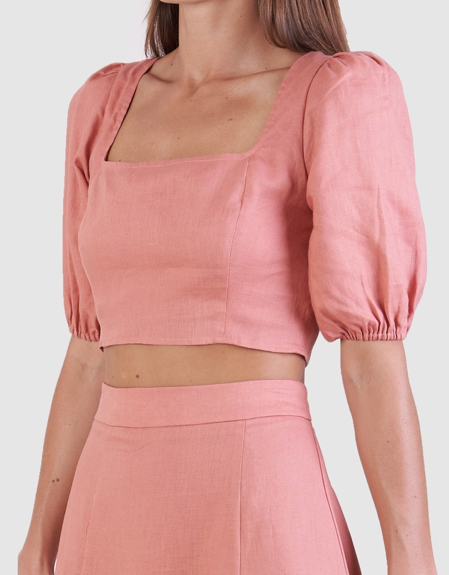 Amelius - Violetta Linen Crop Top