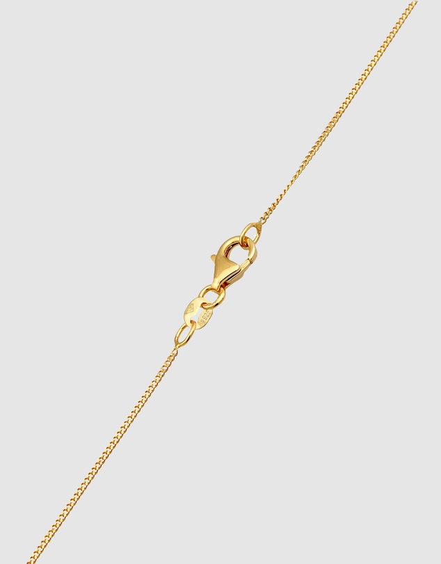 Elli Jewelry - Necklace Cloverleaf Enamel Green 925 Sterling Silver Gold Plated