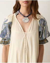 BOTEH - Arcadia Paisley Puff Sleeve Maxi Dress