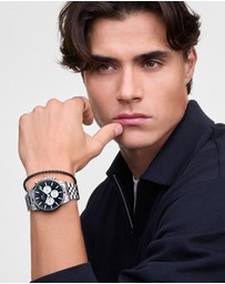 Daniel Wellington - Iconic Chronograph 42mm Arch 5-Link Onyx Panda S