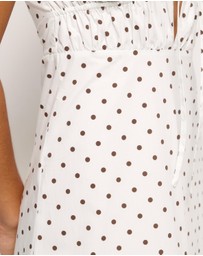 AERE - Juniper Tie Front Cotton Midi Dress