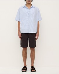 Assembly Label - Aron Poplin Stripe Short Sleeve Shirt