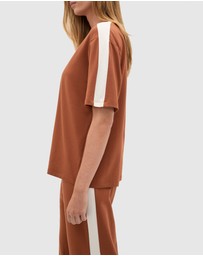 Seed Heritage - Contrast T-Shirt and Pant PJ Set