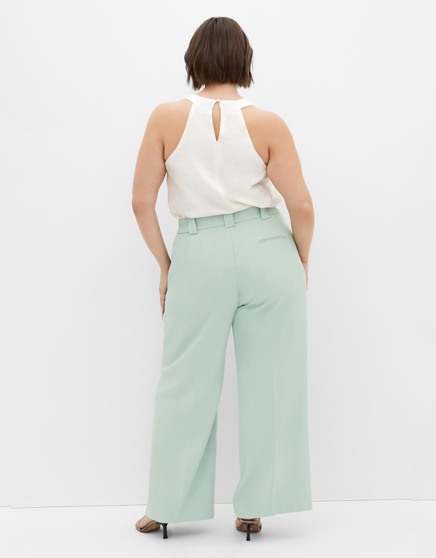 City Chic - Plus size Jazmin Crepe Pant - mint