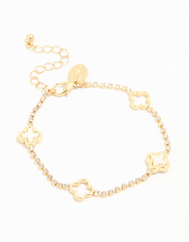 Lovisa - Gold Plated Flower Cupchain Bracelet