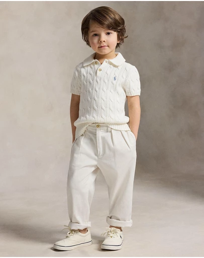 Polo Ralph Lauren - Short Sleeve Classic Cable Sweater - Kids