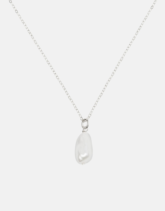 SAINT VALENTINE - Keshi Pearl Necklace - Silver