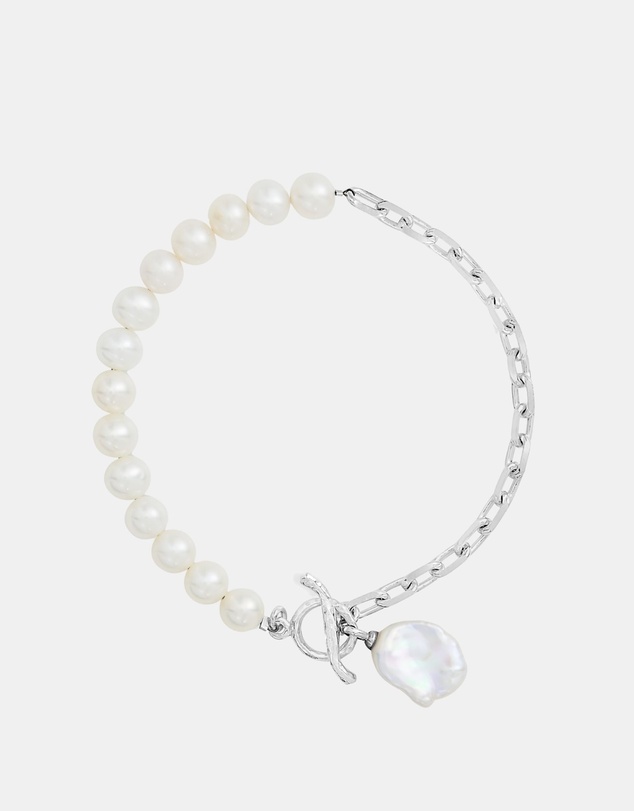 Dower & Hall - Women's Timeless Keshi Pearl Chain Bracelet In Sterling Silver