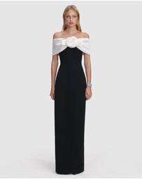 Self Portrait - Crepe Flower Maxi Dress