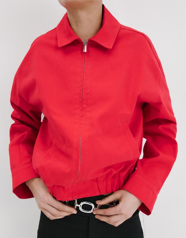 M.N.G - Bomber Jacket with Shirt Collar
