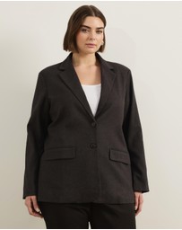 Atmos&Here Curvy - Rosetta Textured Blazer