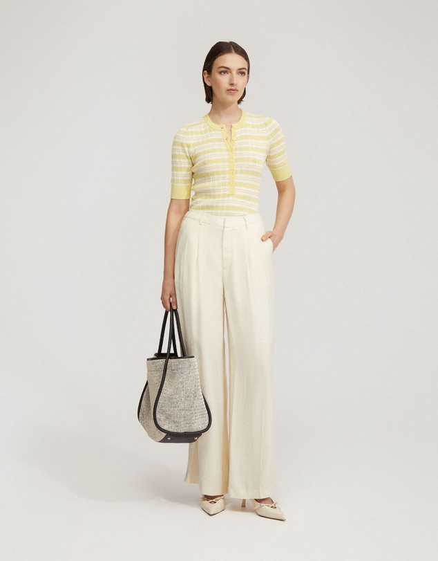 Oxford - Maja Striped Button Knit