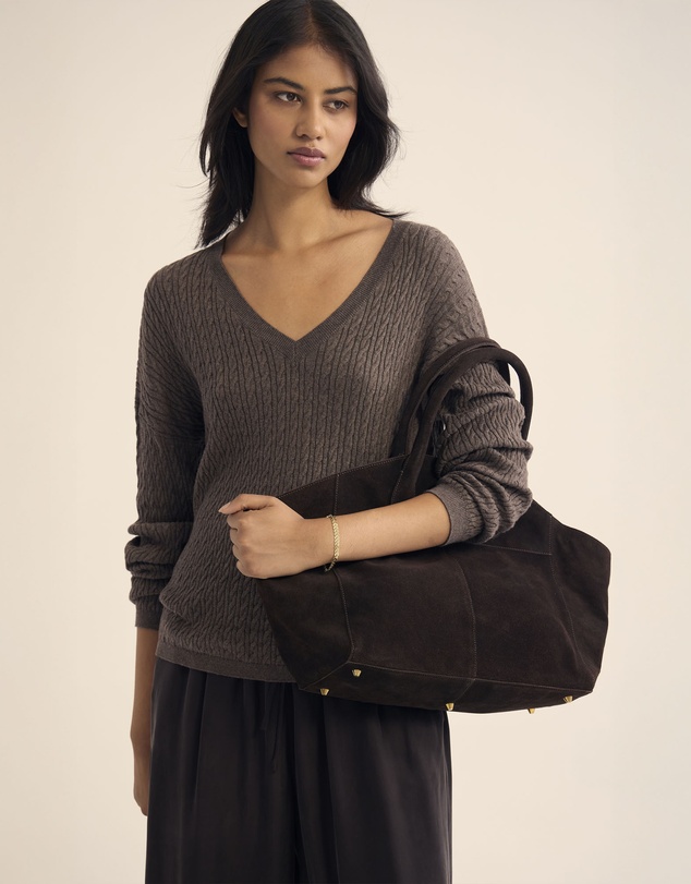 Oxford - Drew Cable V-Neck Knit