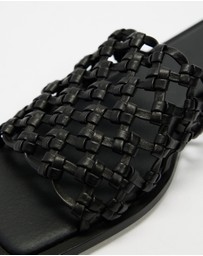 AERE - Leather Braided Slides