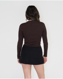 Lydan The Label - Mock Neck Long Sleeve Knit