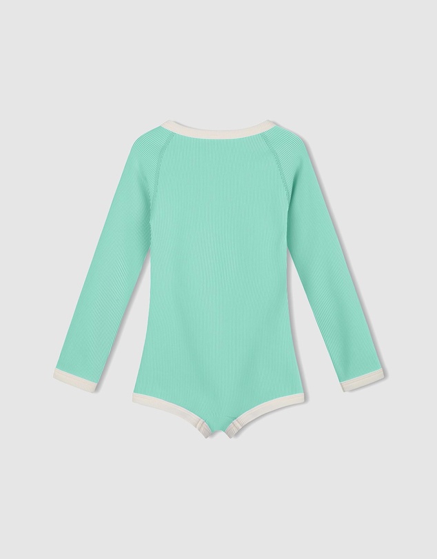 Zulu & Zephyr Mini - Mini Stripe Rib Rashie Onesie - Babies-Teens