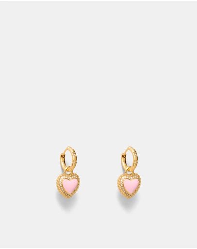 MIMCO - Lace Heart Hoop Earrings