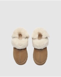 EVERAU - Australian Shepherd Ugg Muna Platform Cow Suede Upper House Shoes