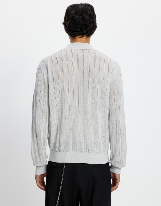 Recto - Lace Rib Sheer Knit Top