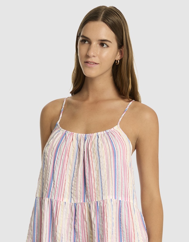 Sea Level Australia - Boho Stripe Tie Back Short Sundress
