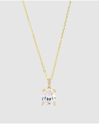 Georgini - Sydney Soirée Fairwater Elaine Cushion Cut Pendant Gold