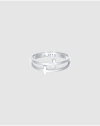 Kuzzoi - ICONIC EXCLUSIVE - Cross Band Ring in 925 Sterling Silver