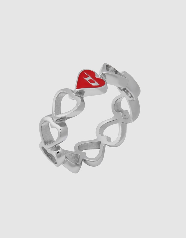 Diesel - D Logo Silver Ring