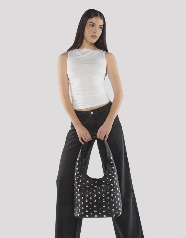 PETA AND JAIN - Yoko Studded Hobo Bag