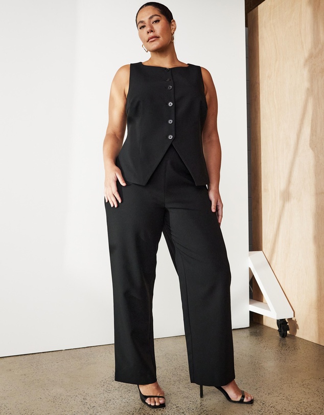 Atmos&Here Curvy - Lottee Wide Leg Pants