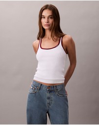 Calvin Klein Jeans - Contrast Trim Ribbed Tank Top