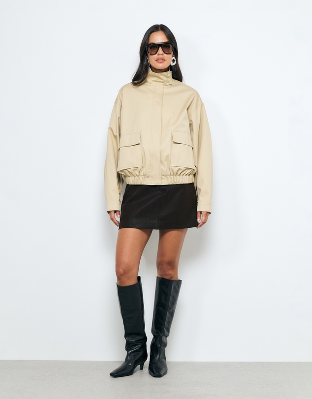 AERE - Drea Suede Look Mini Skirt