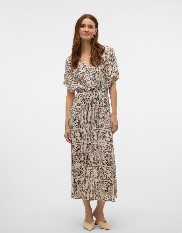 Vero Moda - Menny Sleeved Printed Midi Dress