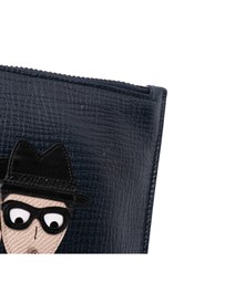 Pre-Loved by Azura Reborn - Pre-Loved Leather DG Family Patch Zip Pouch