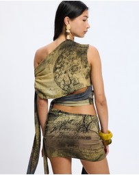 Jaded London - Draped Tie Scarf Top