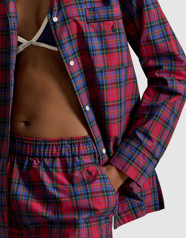 Polo Ralph Lauren - Plaid Madison Cotton Poplin Long-Sleeve Pyjama Set