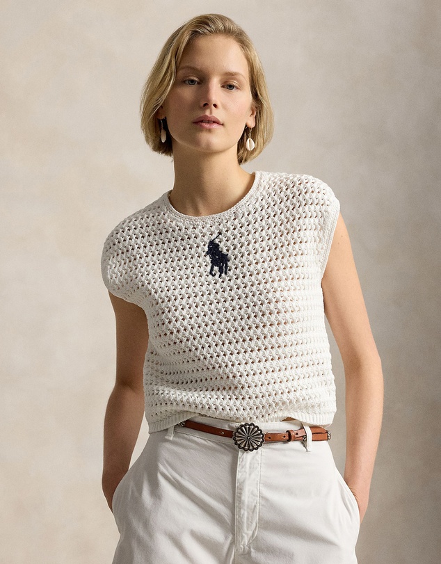 Polo Ralph Lauren - Big Pony Crocheted Cotton Sweater