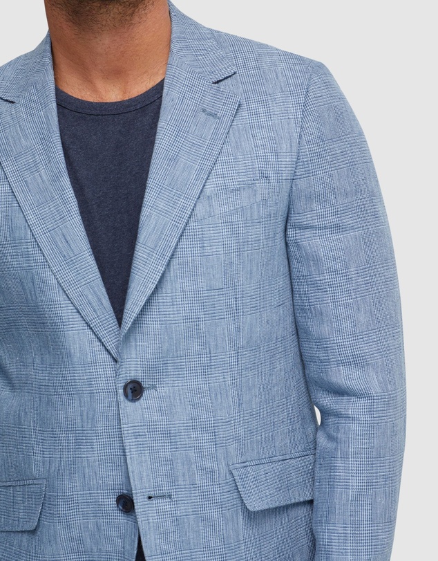 Oxford - Blake Linen Check Blazer