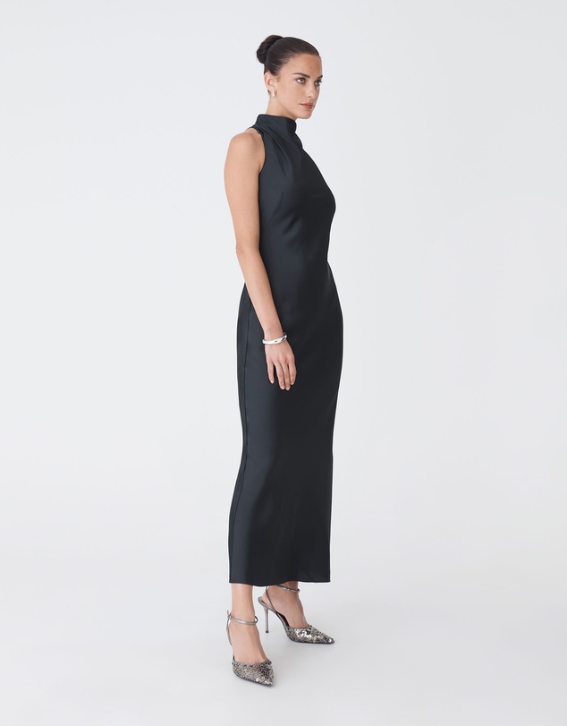 Forcast - Delilah Bias Satin Dress