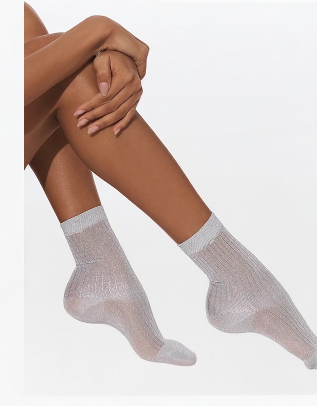 High Heel Jungle - Beam Ribbed Lurex Cotton Sock