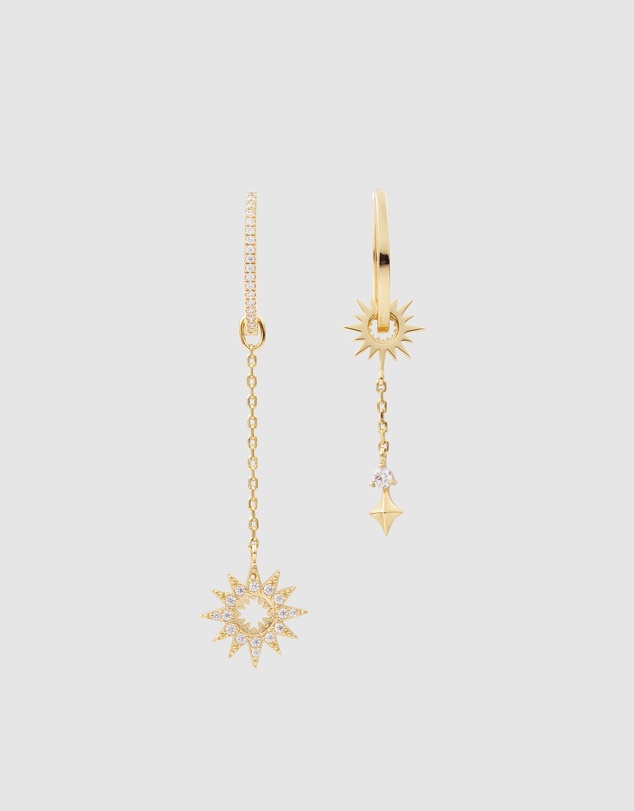 Wanderlust + Co - Sunlit Drop Gold Earrings