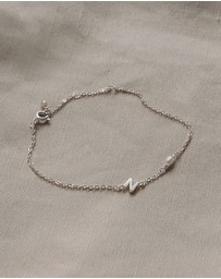 SAINT VALENTINE - Pearl Letter Bracelet - Silver