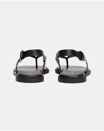 Tommy Hilfiger - Leather Color-Blocked Square Toe Sandals - Women's
