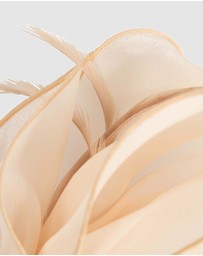 Max Alexander - Nude Organza Bow Fascinator