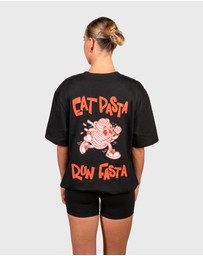 TWL - Oversized T-Shirt Eat Pasta Run Fasta V2